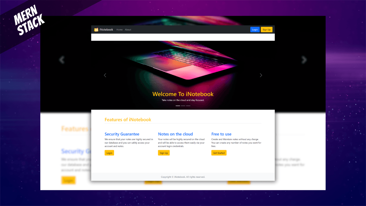 iNoteBook - Note Taking Webite